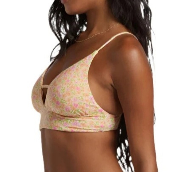 🐡BILLABONG CLASSIC PRINTED V-NECK BIKINI TOP SIZE S/8 - Picture 3 of 9